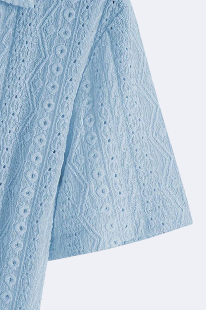 Luchtige Zomer Shirt Korte Mouwen voor Vrouw