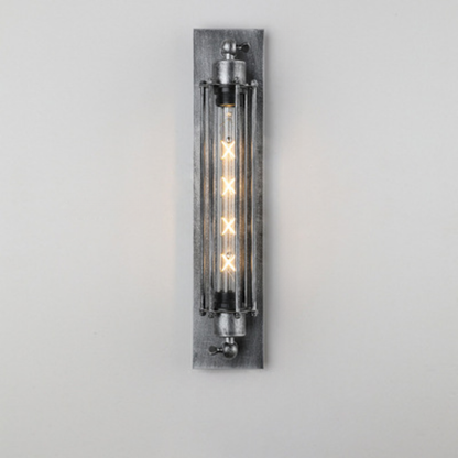 Wandlamp Vintage Metaal met LED Verlichting Zwart Zilver Brons 47x10cm Gietijzer Industrieel Design Wandverlichting Hal Woonkamer
