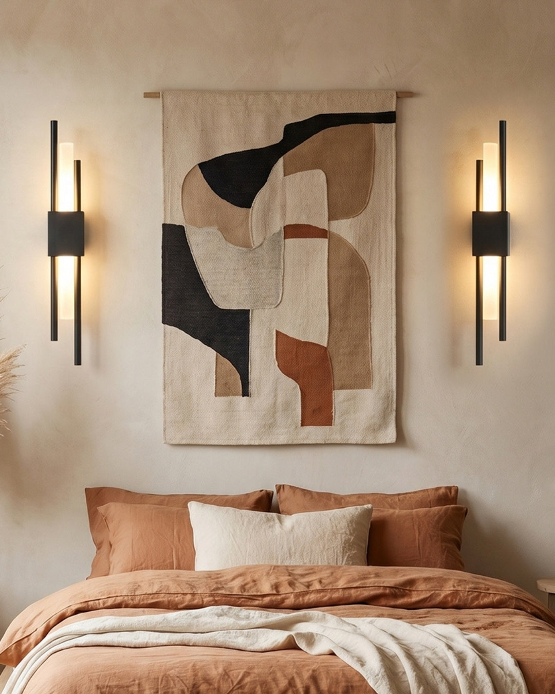 Scandinavische Minimalistische Wandlamp – Modern Verticaal Design met Gerichte LED-Verlichting – Zwart Goud