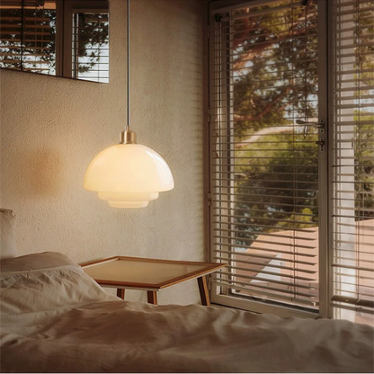 Hanglamp Glas E27 Goud Rond Woonkamer Eettafel Keuken Organisch Design Sfeerverlichting Modern Interieur