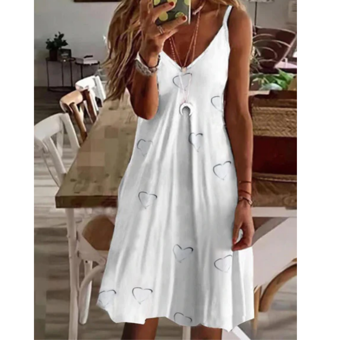 Boho Jurk Zomerse Vlinderprint Jurk voor Vrouw