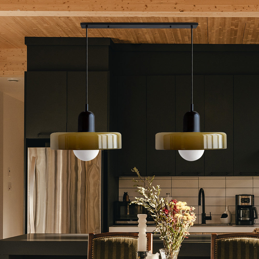 Luccon Dubbele Hanglamp Glas G9 35 cm Modern Eettafel Woonkamer Design Verlichting
