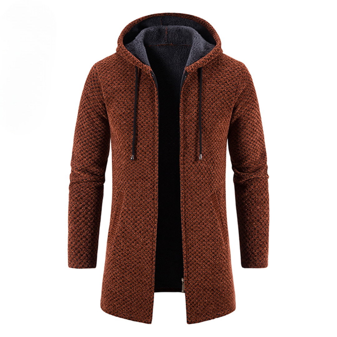 Gebreide Hoodie Heren Warme en Comfortabele Jas