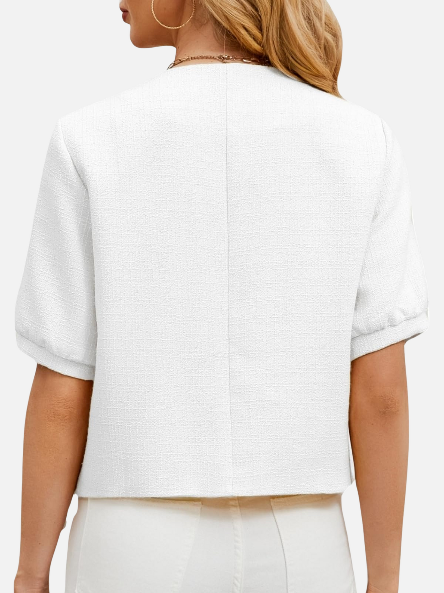 Dames Cropped Jasje Tweed Stijlvol