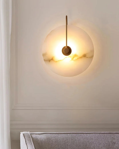 Ronde LED Wandlamp Acrylaat 20-25cm Zwart Goud Warm Licht Slaapkamer Hal