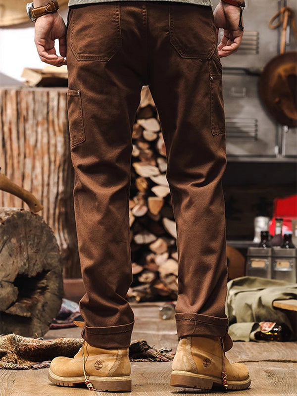 Heren Cargo Broek Straight Leg Utility Stijl