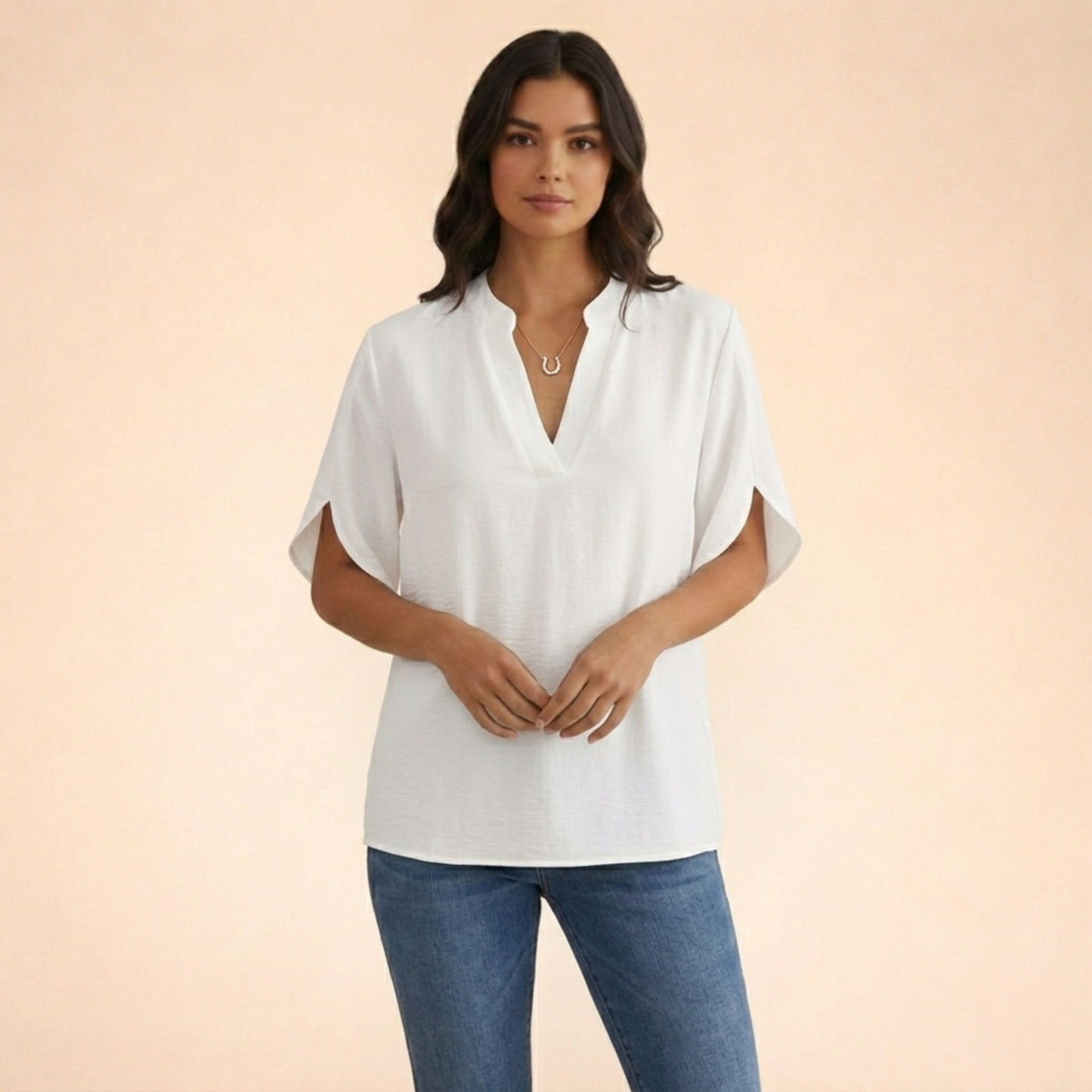 V-hals Blouse Elegant Comfortabele Stof