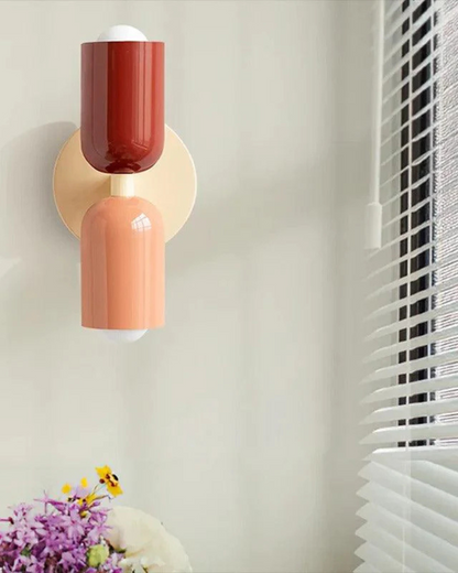 Wandlamp Dubbele Ronde Kap Zwart Frame Warm Sfeerlicht Slaapkamer Woonkamer Gang Minimalistische Wandverlichting Modern Japandi Scandinavisch Interieur