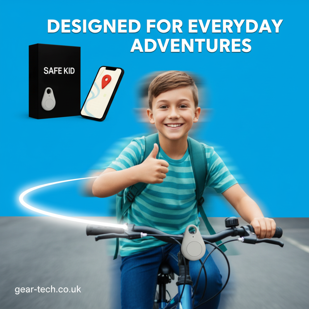 Kinder GPS-Tracker Waterdicht met Real-Time Locatie & SOS-Alarm | Klein, Licht, Draagtasje en Beveiligingsfuncties
