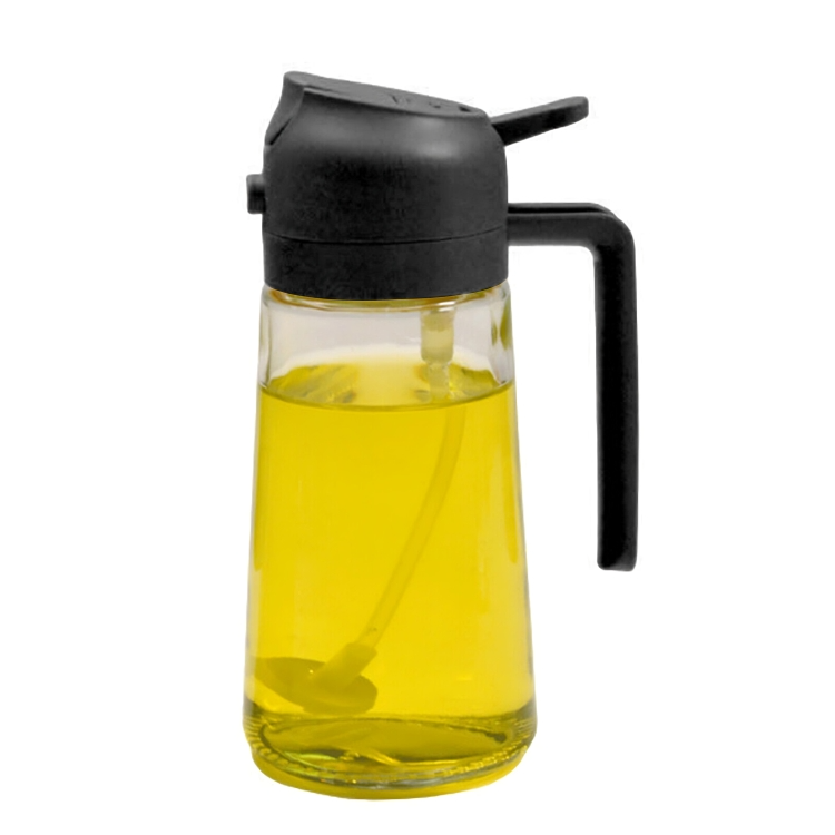 Oliespray Fles met Verstuiver 470ml Groen Geel Wit Zwart Keuken Koken Gezond Bakken Grillen Olijfolie Doseren Bespaart Olie