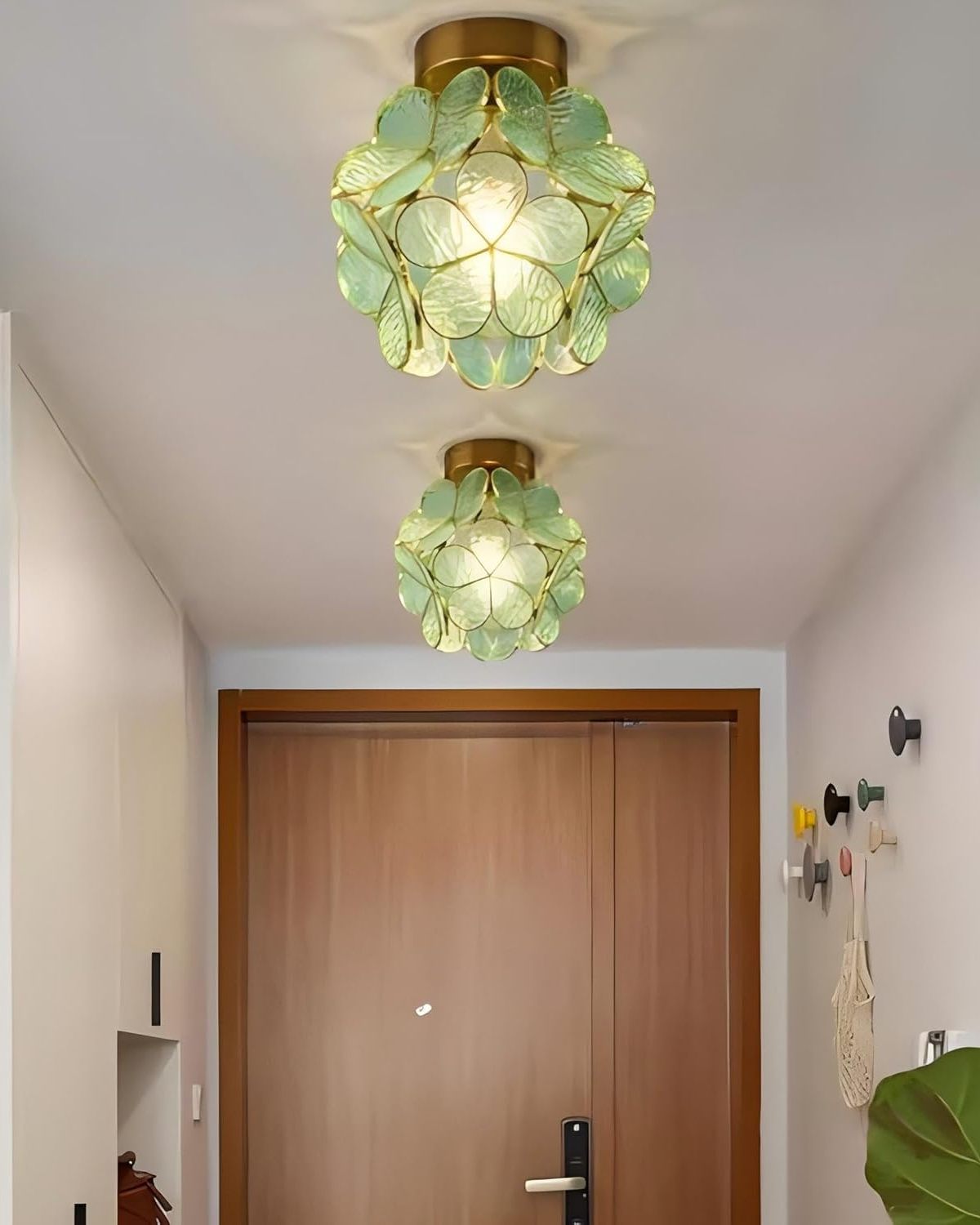 Moderne plafondlamp met bloemdesign in acryl en goudkleurig ijzer – luxe LED designlamp 20 cm