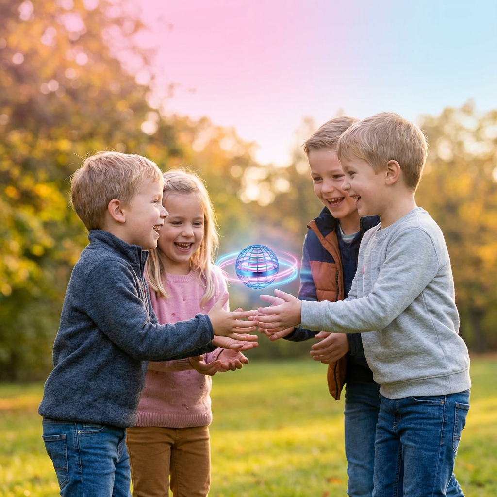 Zwevende Spelbal met LED-Verlichting – Vliegende Bal voor Binnen en Buiten