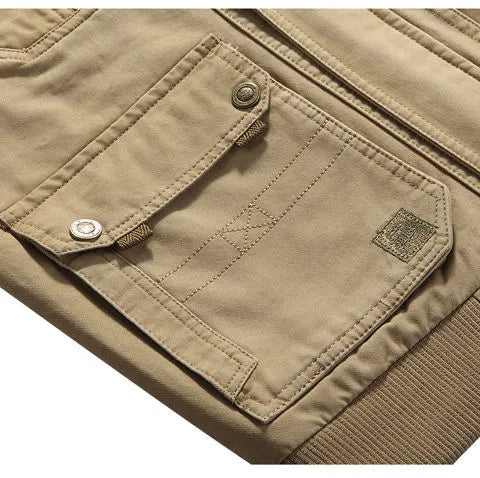 Waterdicht Outdoor Vest Heren met Veel Zakken en Functionele Details - StudioMarella