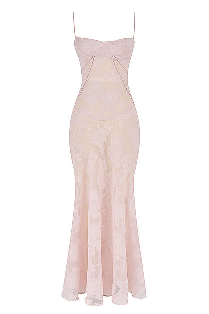 Elegante Maxi Jurk Geborduurd voor Vrouw