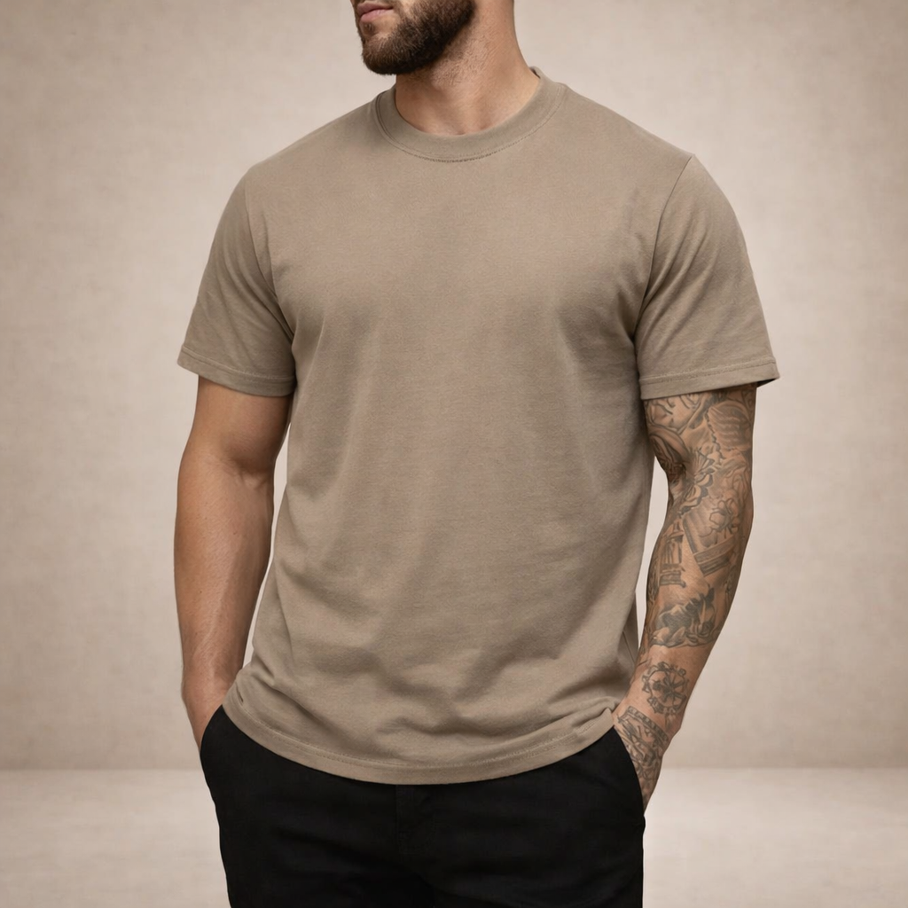 Heren T-shirt Slim Fit Ronde Hals Kort Mouwen