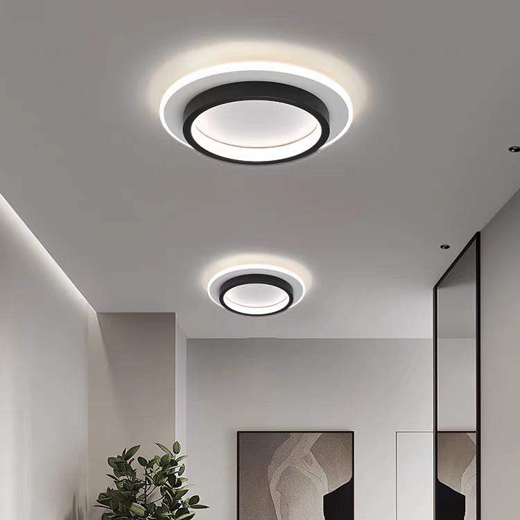 Plafondlamp Rond LED Modern Halo Design Metaal Acryl Flush Mount