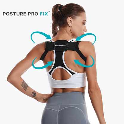 Houdingscorrector Rugsteun Verstelbaar Zwart Wit Ergonomisch Rugbrace Schoudersteun Pijnverlichting Dagelijks Gebruik Sport