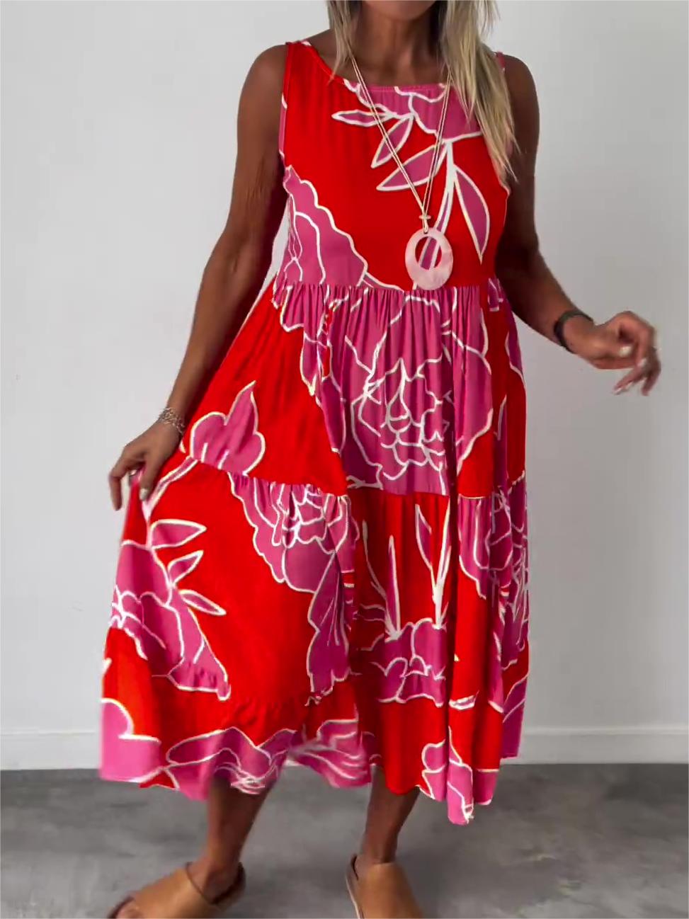 Vest jurk met Print