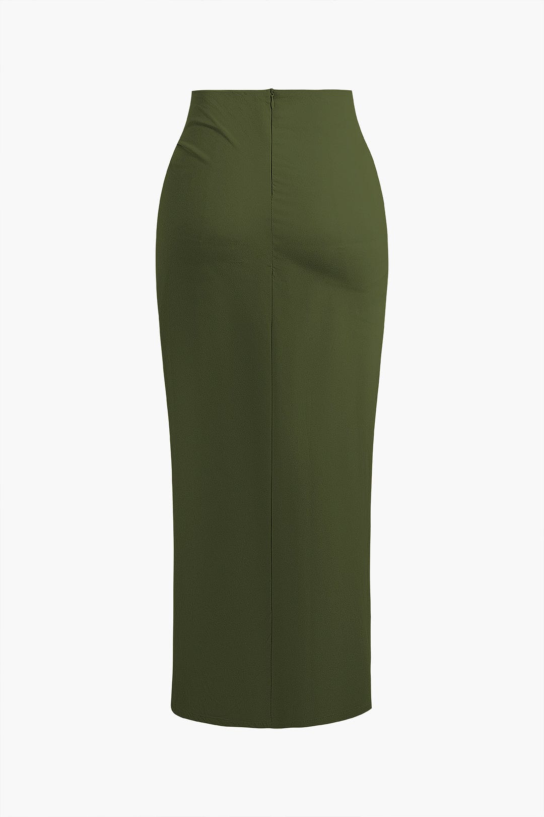 Midirok met Wickeloptie en Hoge Split Elegante Stijl