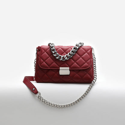 Dames Schoudertas Quilted Zilveren Ketting Patroon