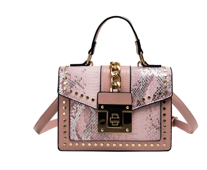 Dames Schoudertas Slangenprint Lederlook Modieus Model