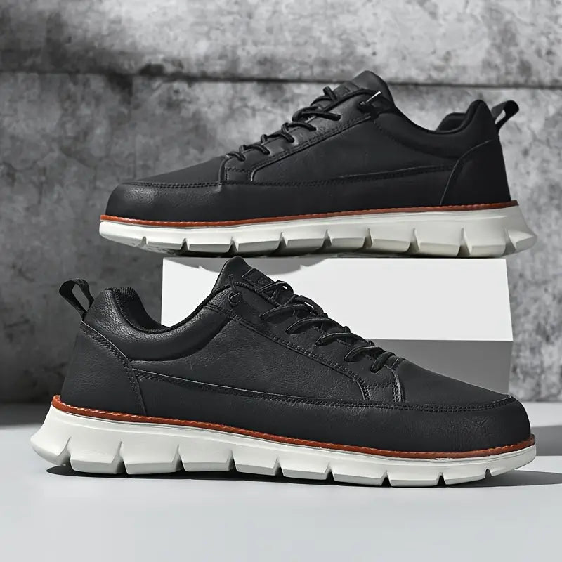 Lorenzo Sneakers van Leer Elegante Stijl