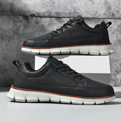 Lorenzo Sneakers van Leer Elegante Stijl