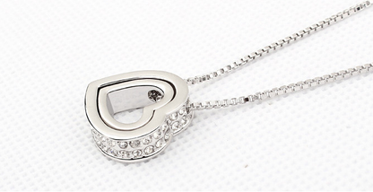 Dames Ketting met Steentjes Zilver Hartvormig Trendy Sieraad