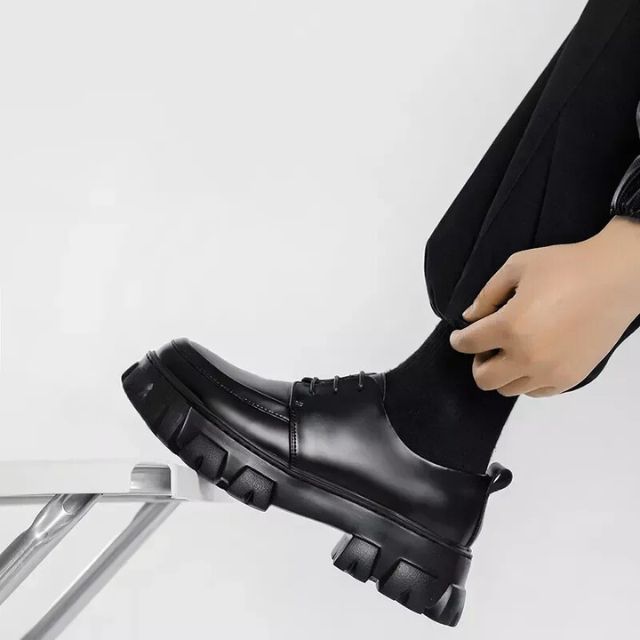 Leren Derbyschoenen voor Mannen Modern Design