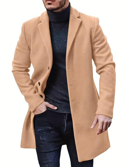 Heren Winterjas Warm en Waterdicht met Knoopsluiting