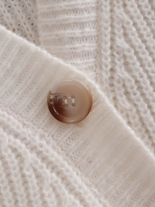 Gebreide Cardigan Zachte V-Hals Trui voor Vrouwen