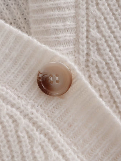 Gebreide Cardigan Zachte V-Hals Trui voor Vrouwen