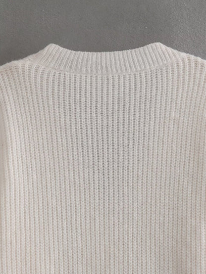 Gebreide Cardigan Zachte V-Hals Trui voor Vrouwen