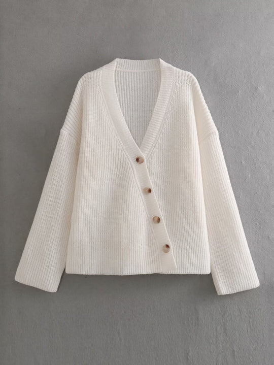 Gebreide Cardigan Zachte V-Hals Trui voor Vrouwen - StudioMarella