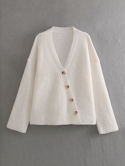 Gebreide Cardigan Zachte V-Hals Trui voor Vrouwen - StudioMarella