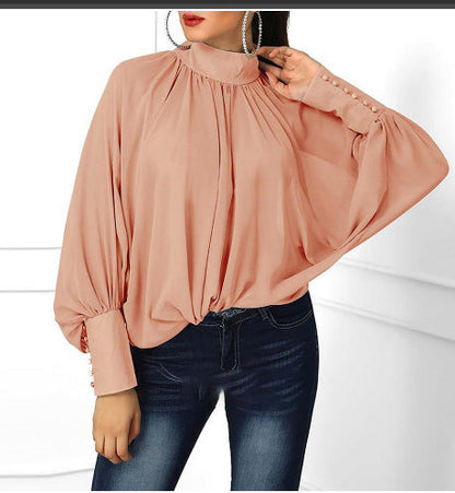 Vrouwelijke Blouse Zomerse Wijdemouwen Stijl