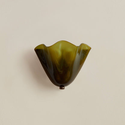Wandlamp Glas In Lood Retro Art Deco Schelp 28cm E14