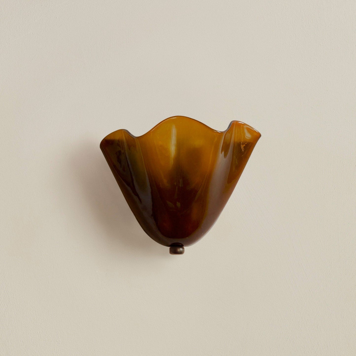 Wandlamp Glas In Lood Retro Art Deco Schelp 28cm E14