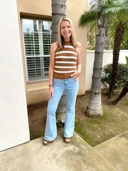 Hoge Taille Jeans Flared Comfortabele Katoen Stretch