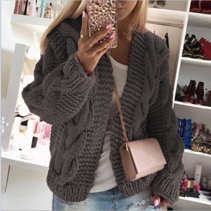 Dames Vest Gebreid Kabelpatroon Stijlvol Warm