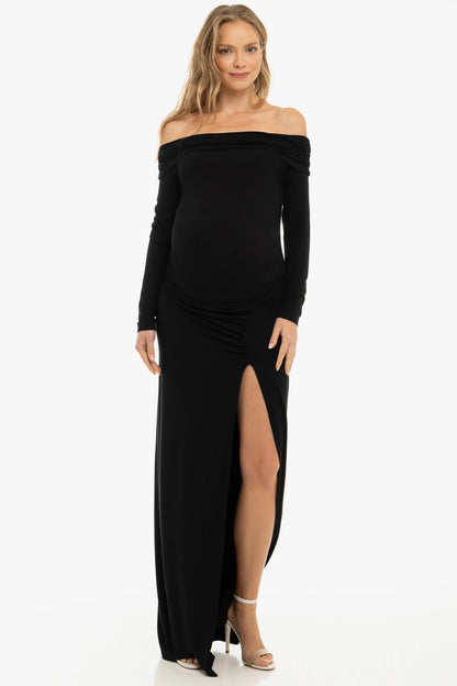 Zwangerschapsjurk Maxi Off Shoulder Elegante Zomerjurk voor Dames