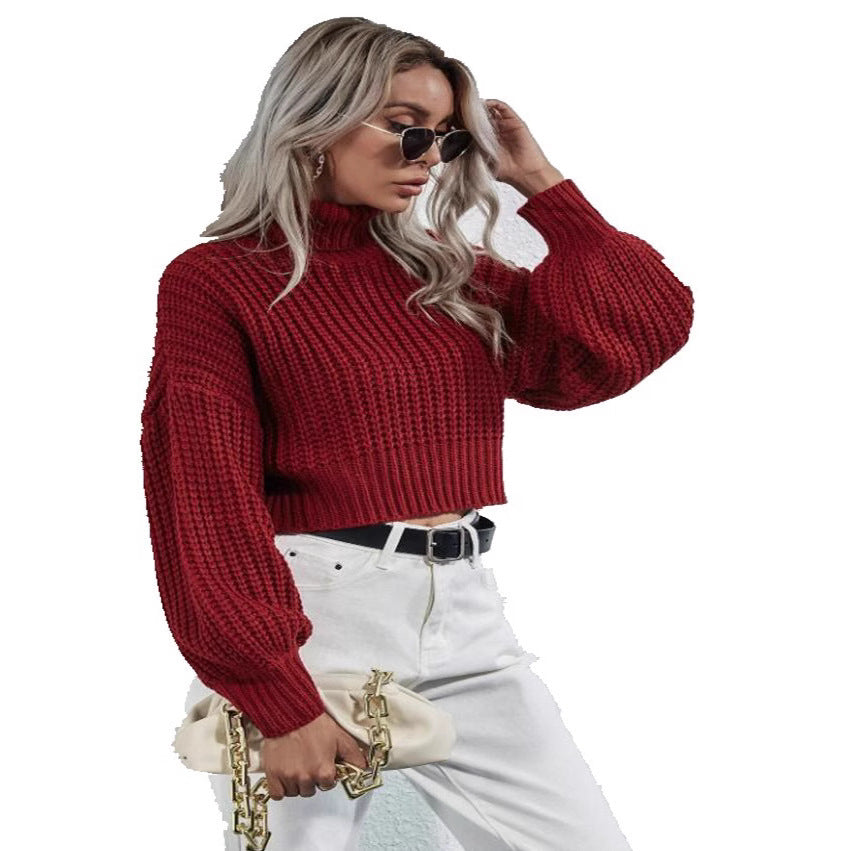 Dames Trui Kort Grofsteek Trendy Col