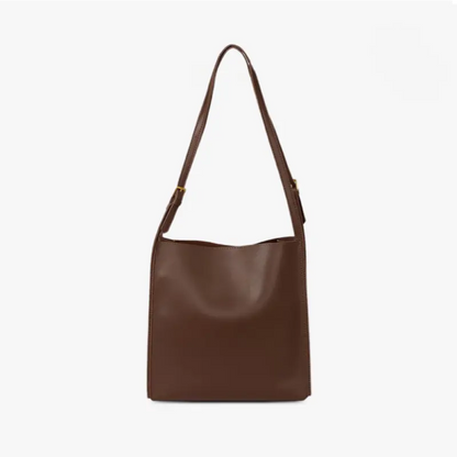 Leren Schoudertas Boxy Model met Dunne Schouderband