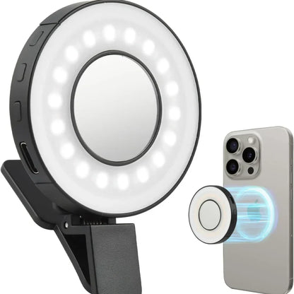 Magnetisch LED Fotolicht Draagbaar Dimbaar Oplaadbaar voor Selfies Video Content Creation