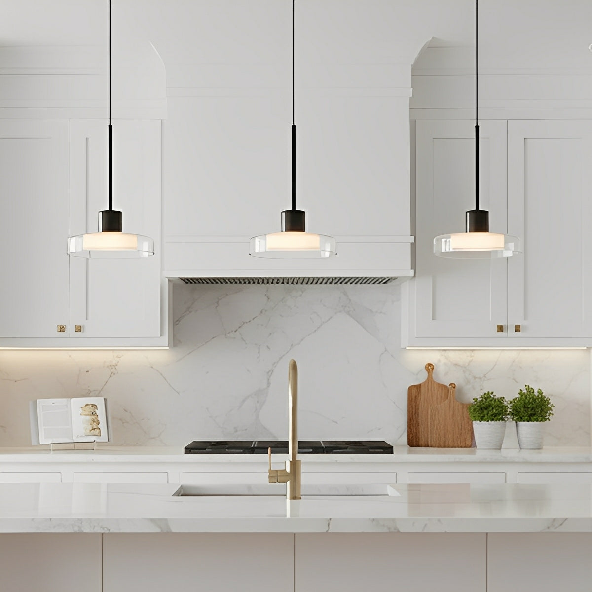 Hanglamp LED Glas Aluminium Zwart Rond Keuken Woonkamer Slaapkamer Dimbaar Pendellamp Eettafel Hal