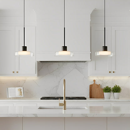 Hanglamp LED Glas Aluminium Zwart Rond Keuken Woonkamer Slaapkamer Dimbaar Pendellamp Eettafel Hal