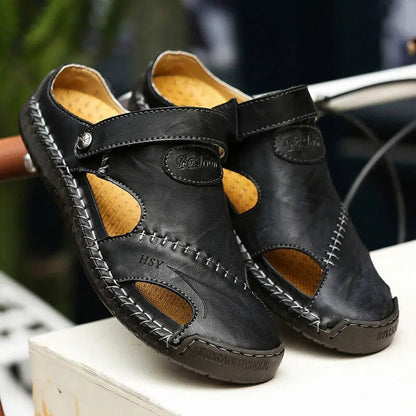 Leren Sandalen voor Mannen Robuust en Klassiek
