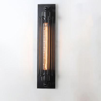 Vintage Wandlamp LED Metaal Gietijzer Zwart Zilver Brons 47x10cm