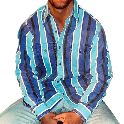 Herenshirt Klassieke Striped Polo van Katoen