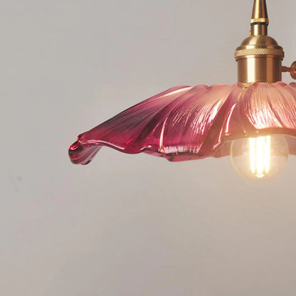 Sansoti | Cullivan Bloemvormige Hanglamp – Glazen Hanglamp met Gouden Fitting voor Woonkamer & Eetkamer